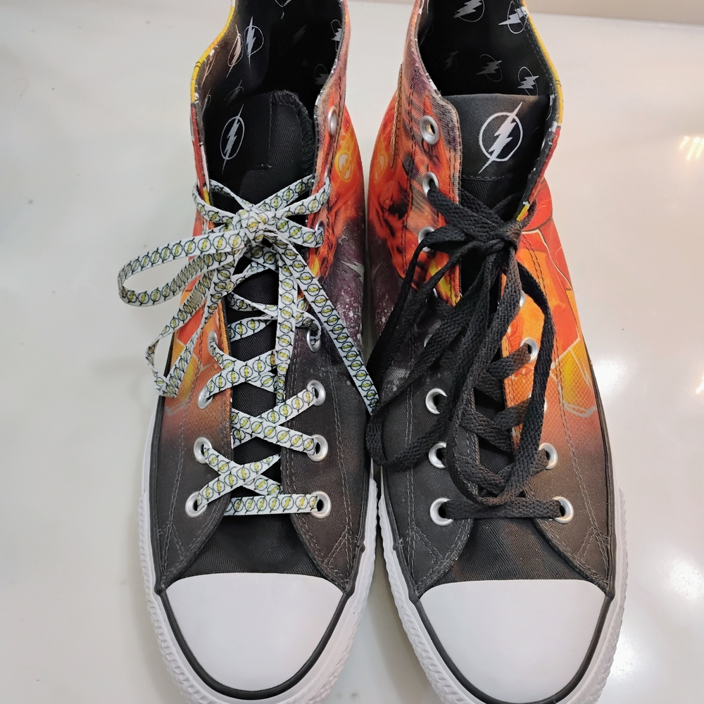 Converse Black and Orange Graphic Sneakers - Picture 2 of 11